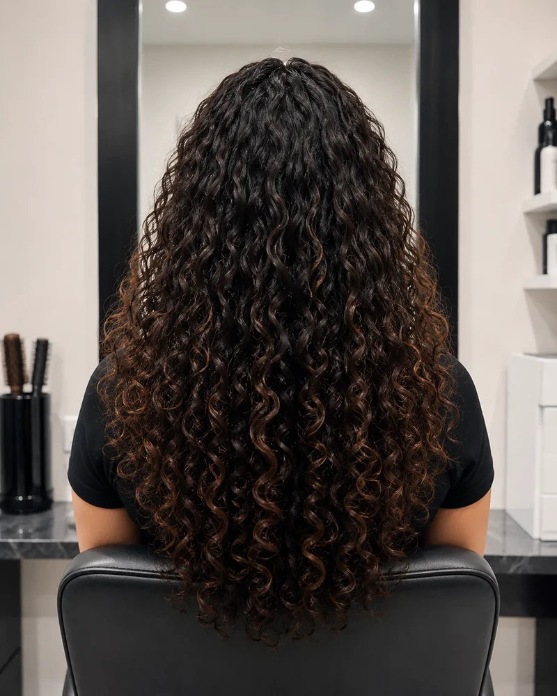 Curly hair texture