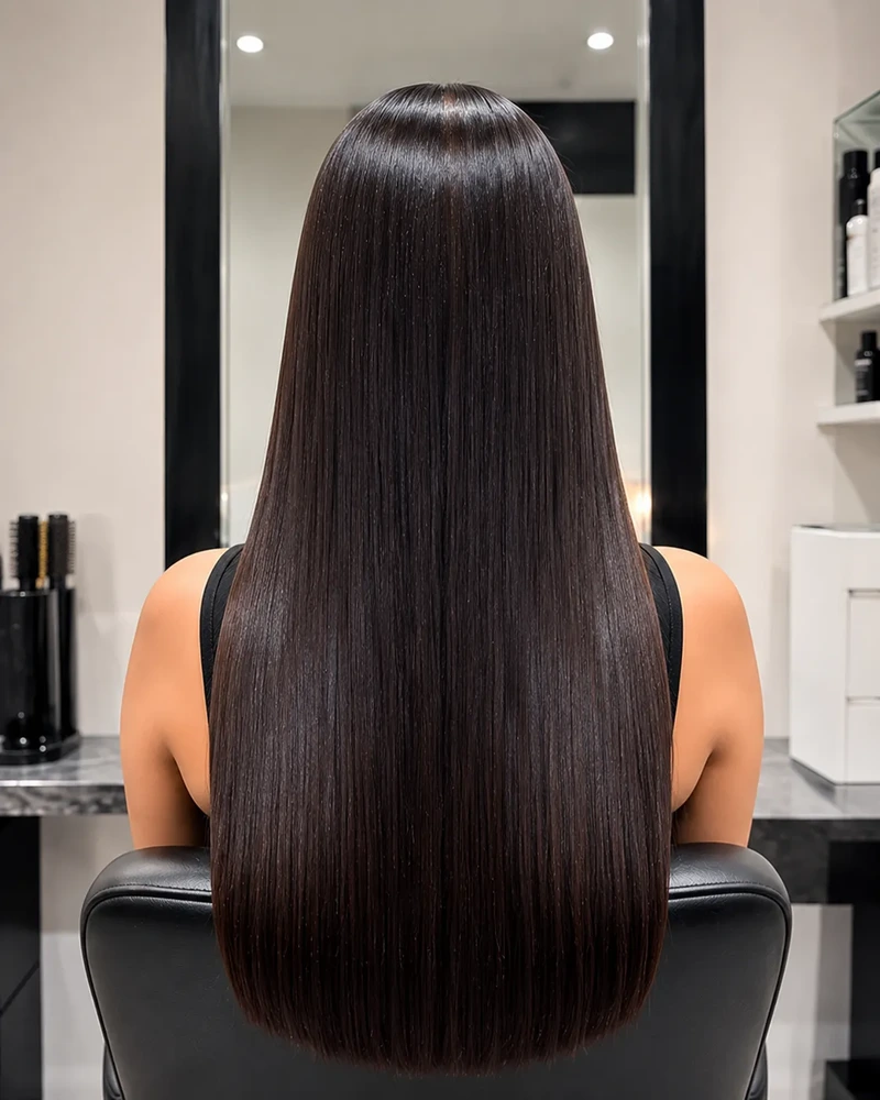 Straight hair texture